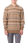 O'neill Kids' Bavaro Stripe Hoodie In Brown