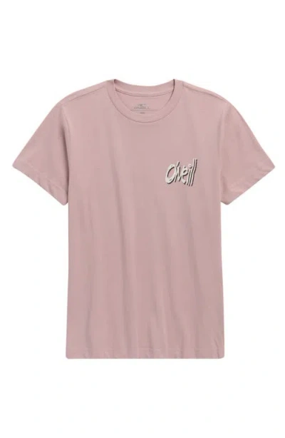 O'neill Kids' Bomb It Cotton Graphic T-shirt In Pink