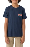 O'neill Kids' Coin Flip Graphic T-shirt In New Navy