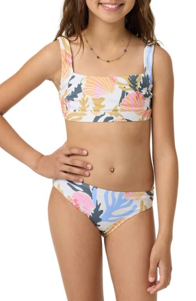 O'neill Kids' Cora Geo Two-piece Swimsuit In Multi