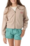 O'neill Kids' Darcie Graphic Zip-up Hoodie In Simply Taupe