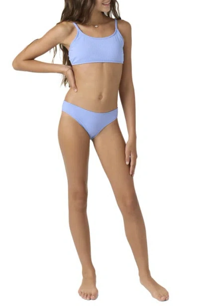 O'neill Kids' Dawnbreak Rib Two-piece Swimsuit In Blue