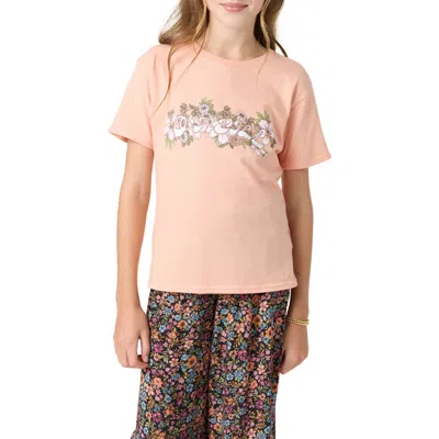 O'neill Kids' Flora Flora Cotton Graphic T-shirt In Pink