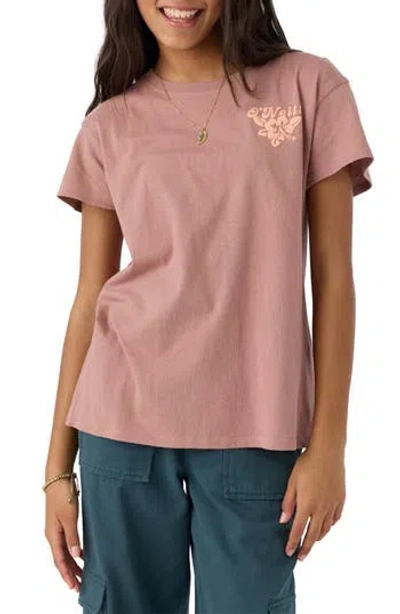 O'neill Kids' Flower Dreamz Cotton Graphic T-shirt In Pink