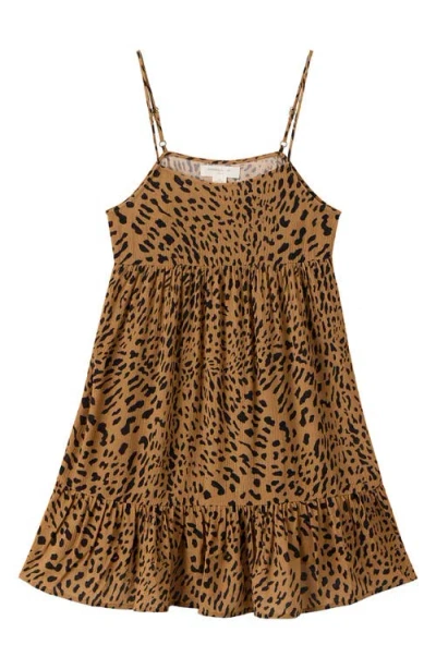 O'neill Kids' Haylee Crinkle Cover-up Sundress In Brown