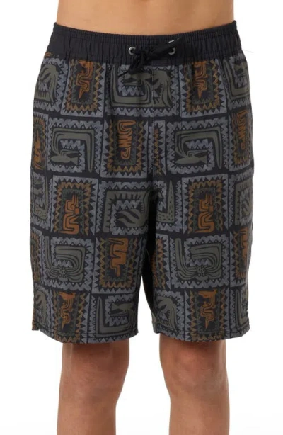 O'neill Kids' Hermosa Swim Trunks In Gray