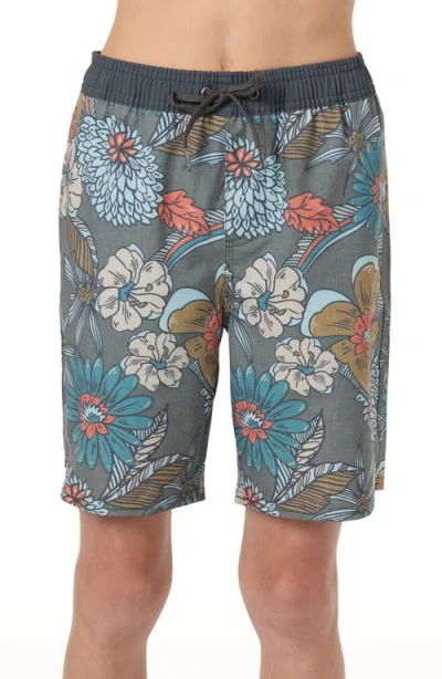 O'neill Kids' Hermosa Swim Trunks In Green