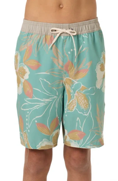 O'neill Kids' Hermosa Swim Trunks In Green