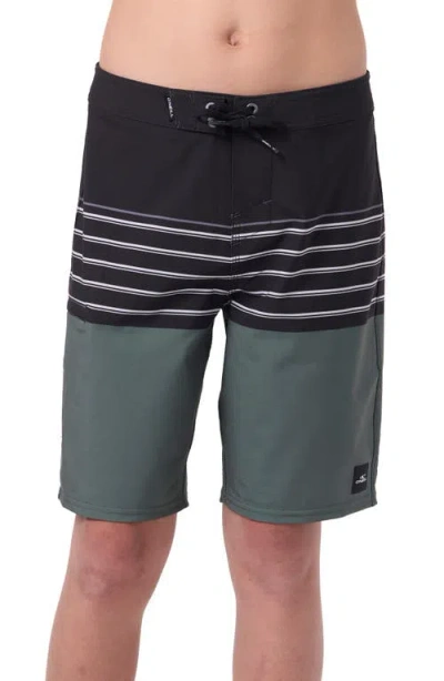 O'neill Kids' Hyperfreak Heat Block Swim Trunks In Black