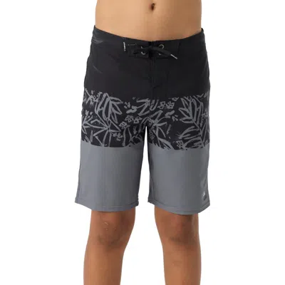 O'neill Kids' Hyperfreak Heat Block Swim Trunks In Grey