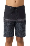 O'neill Kids' Hyperfreak Heat Swim Trunks In Graphite