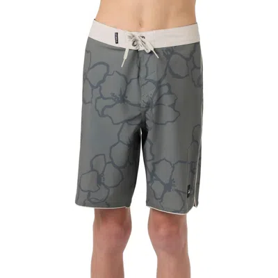 O'neill Kids' Hyperfreak Mysto Scallop Swim Trunks In Gray