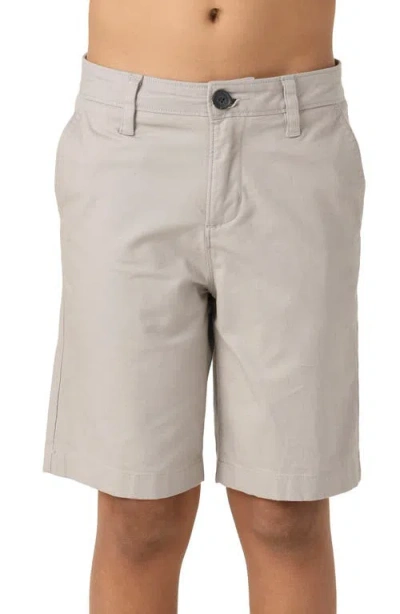 O'neill Kids' Jay Flat Front Stretch Bermuda Shorts In Light Grey