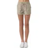 O'neill Kids' Kylas Cotton Twill Drawstring Shorts In Simply Taupe