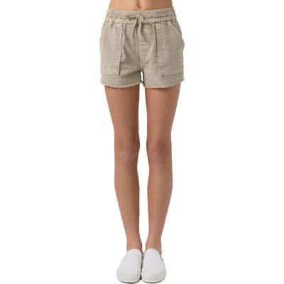 O'neill Kids' Kylas Cotton Twill Drawstring Shorts In Simply Taupe