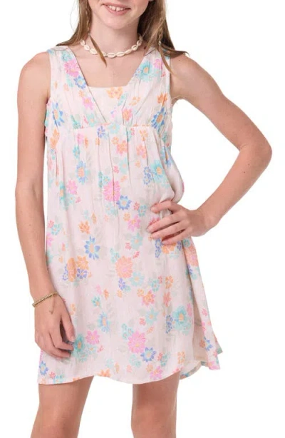 O'neill Kids' Leafy Floral Dress In Pink