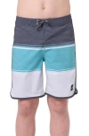 O'neill Kids' Lennox Scallop Swim Trunks In Blue