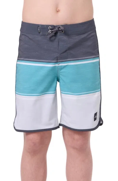 O'neill Kids' Lennox Scallop Swim Trunks In Blue