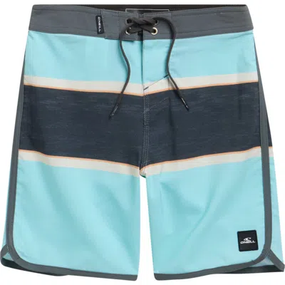 O'neill Kids' Lennox Scallop Swim Trunks In Blue