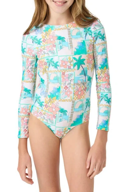 O'neill Kids' Maritime Twist One-piece Rashguard Swimsuit