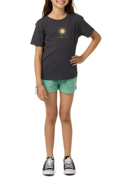 O'neill Kids' Mystic Sun Angie Graphic T-shirt In Gray