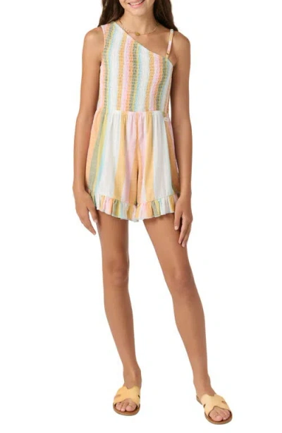 O'neill Kids' Niki Stripe Asymmetric Romper