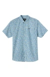 O'neill Kids' Oasis Palm Tree Print Short Sleeve Button-up Shirt