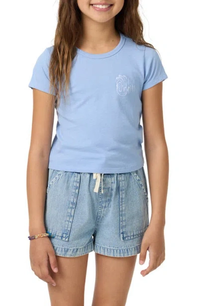 O'neill Kids' Okeedoke Willa Skimmer Cotton Graphic T-shirt In Blue