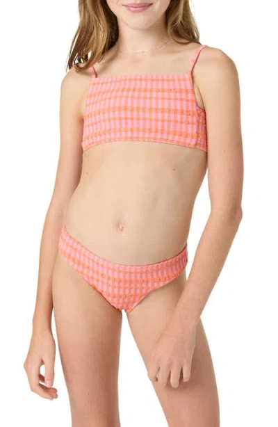O'neill Kids' Paradise Plaid Two-piece Swimsuit