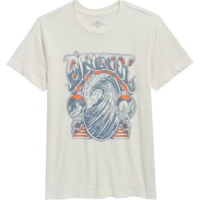 O'neill Kids' Psychd Classic Cotton Graphic T-shirt In White