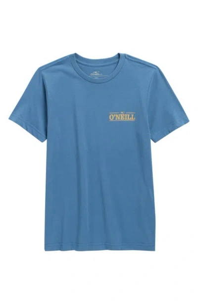 O'neill Kids' Quality Block Cotton Graphic T-shirt In Blue