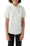 O'NEILL O'NEILL KIDS' QUIVER SHORT SLEEVE STRETCH BUTTON-UP SHIRT