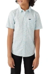 O'NEILL O'NEILL KIDS' QUIVER SHORT SLEEVE STRETCH BUTTON-UP SHIRT