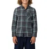 O'neill Kids' Redmond Plaid Flannel Button-up Shirt In Gray
