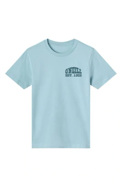 O'neill Kids' Saddle Up Cotton Graphic T-shirt In Blue