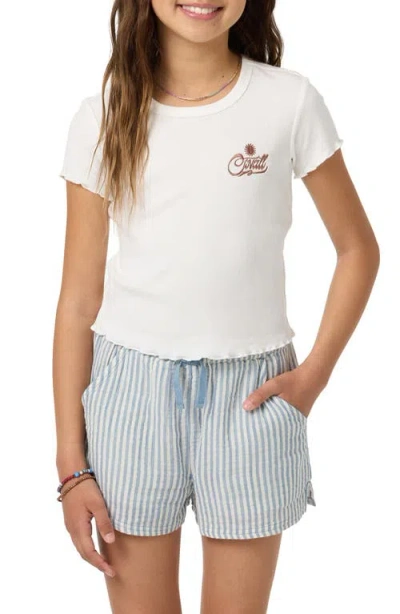 O'neill Kids' Sammie Short Sleeve Top In White