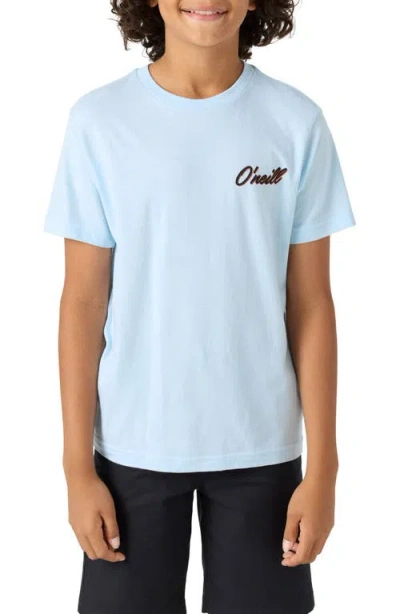 O'neill Kids' Sand Spit Graphic T-shirt In Sky Blue Heather
