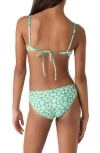O'neill Kids' Shell Abstract Reversible Two-piece Swimsuit In Green Multi Colored