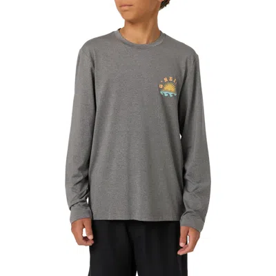 O'neill Kids' Solar Senic Upf 50 Long Sleeve Rashguard In Brown