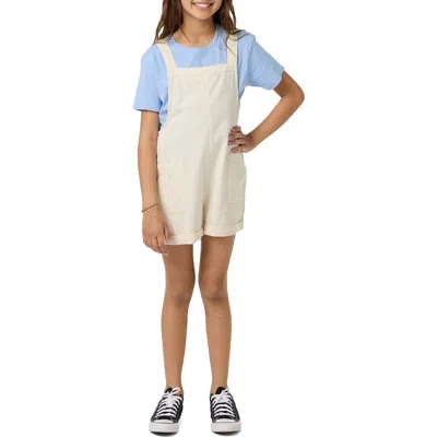 O'neill Kids' Starlette Cotton & Linen Romper In White