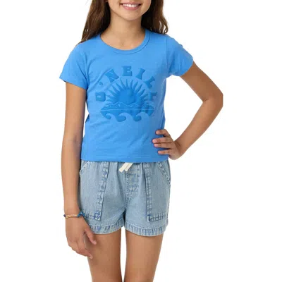 O'neill Kids' Strato Willa Skimmer Cotton Graphic T-shirt In Brown