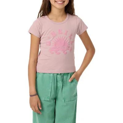 O'neill Kids' Strato Willa Skimmer Cotton Graphic T-shirt In Pink