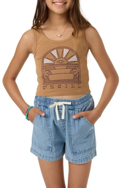 O'neill Kids' Sun Eye Tristan Tank In Brown