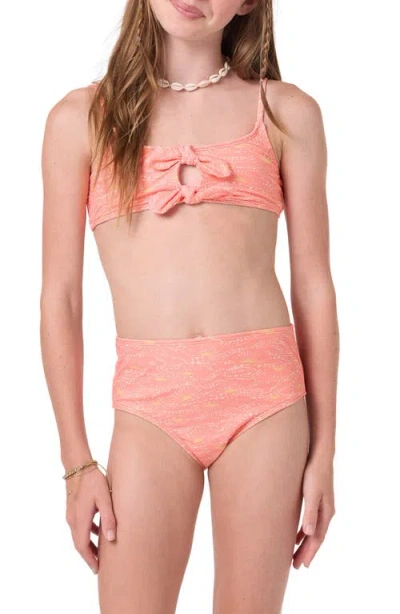 O'neill Kids' Sunshine Hanky Two-piece Swimsuit In Pink