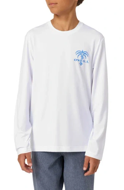 O'neill Kids' Surf Supply Long Sleeve Rashguard In White