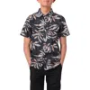 O'neill Kids' Terrace Print Short Sleeve Button-up Shirt In Multi