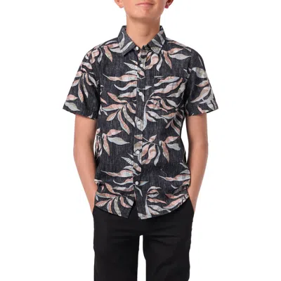 O'neill Kids' Terrace Print Short Sleeve Button-up Shirt In Multi