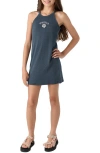 O'neill Kids' Tiegan Embroidered Rib Dress In Slate