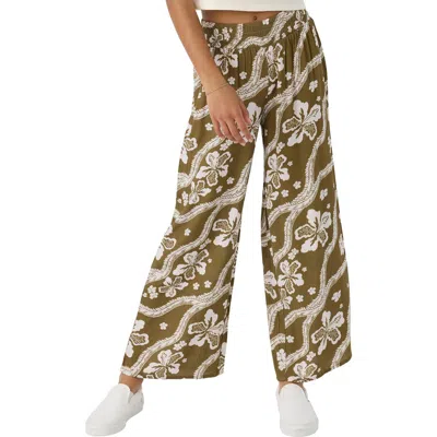 O'neill Kids' Torrie Quinn Tropical Pull-on Pants In Green
