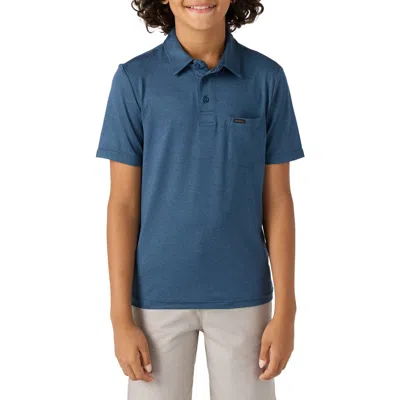 O'neill Kids' Trvlr Performance Polo In Navy Heather